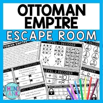 Preview of Ottoman Empire Escape Room - Task Cards - Reading Comprehension