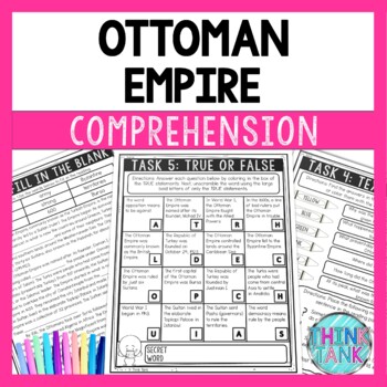 Preview of Ottoman Empire Reading Comprehension Challenge - Close Reading
