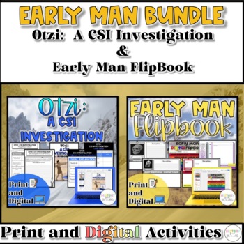 Preview of Otzi the Iceman & Early Human FlipBook Bundle - Print and Digital