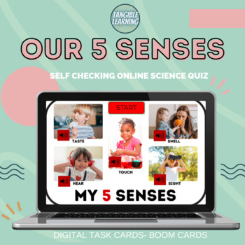Preview of Our 5 Senses Science Digital Boom Card Deck
