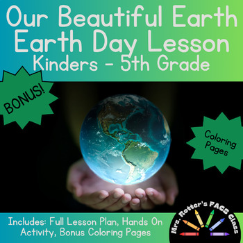 Preview of Our Beautiful Earth Lesson Plan for K-5 grades, Earth Day, Hands-On Group Mural