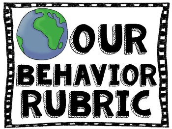 Preview of Our Behavior Rubric poster set E,V,S,N,U