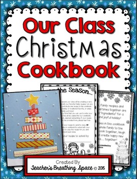Preview of Our Class Christmas Cookbook  |  Christmas Cookbook Parent Gift