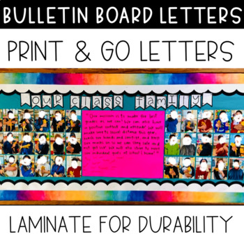 Our Class Family - Bulletin Board Letters by the gg classroom | TpT