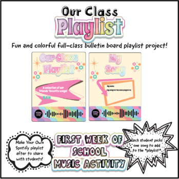 Preview of Our Class Playlist: BACK TO SCHOOL BULLETIN ACTIVITY