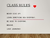 Our Class Rules