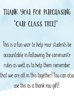 Our Class Tree / Thank You Fingerprints! by lilspirations | TPT