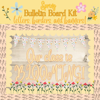 Preview of Our Class is Blooming Yellow Spring Bulletin Board Kit: Borders, Banner, Letters