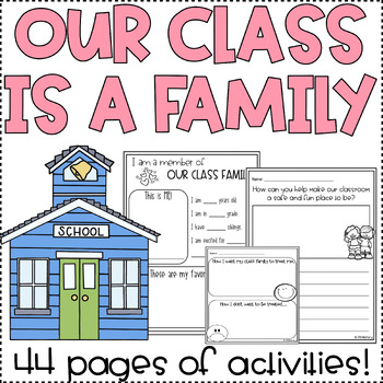Preview of Our Class is a Family Book Companion Activities | Community Read Aloud | No Prep