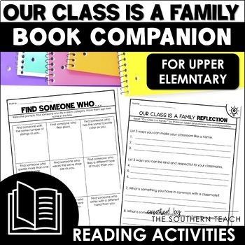 Preview of Our Class is a Family Book Companion - Back to School Reading Activities
