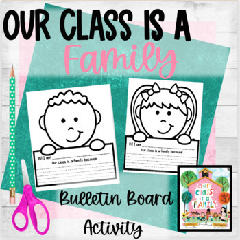 Preview of Our Class is a Family Back to School Book Activity