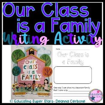 Preview of Our Class is a Family - Book Writing Activity