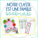 Our Class is a Family Bookmarks in French - Notre classe e