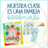 Our Class is a Family Bookmarks in Spanish - Nuestra Clase