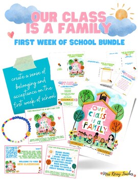 Preview of Our Class is a Family Bracelet Gift Back to School Book & Bracelet Bundle
