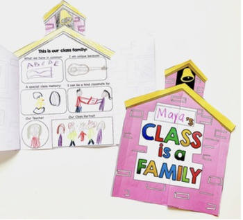 Preview of Our Class is a Family: Classroom Community Writing and Drawing Book Craft