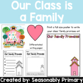 Our Class is a Family | Classroom Promises Activities and Posters