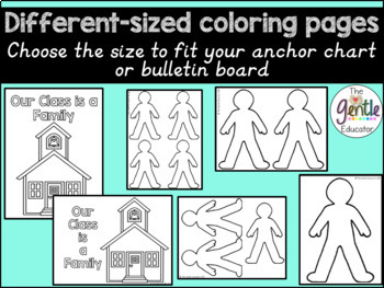 Our Class is a Family Writing and Coloring Pages by The Gentle Educator