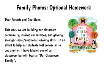 Preview of Our Classroom Family- Letter to Parents