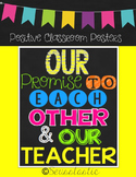 Our Classroom Promise (Positive Bright & Black Classroom Signs)