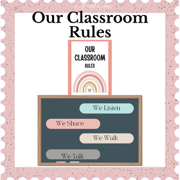 Preview of Our Classroom Rules Poster | EDITABLE