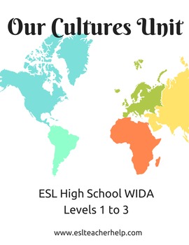 Preview of Our Cultures Unit for ESL High School Students