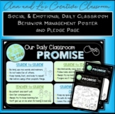 Our Daily Classroom Promise Poster and Pledge (Muted and V