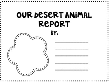 Preview of Group Desert Animal Report - Kindergarten, 1st, 2nd  Shared Research Project