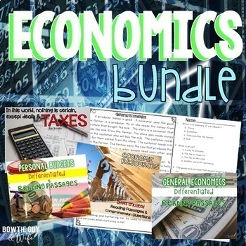 Preview of General Economics Bundle Differentiated Reading Passages
