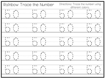 our entire all about the numbers 1 100 tracing worksheets and