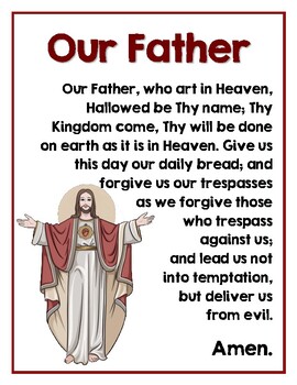 our father prayer poster by faithhopelovelearn tpt