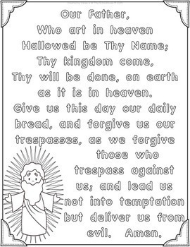 our father prayer pack by the treasured schoolhouse tpt
