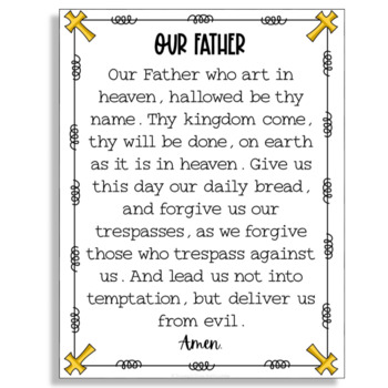 Preview of Our Father Prayer Poster FREEBIE!!