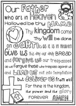 Lord's+Prayer+Catholic+Printable+for+Kids