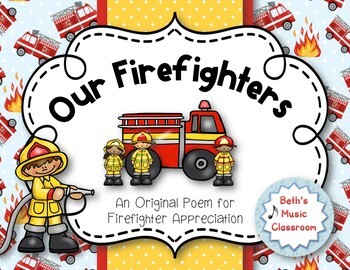 Preview of Our Firefighters! Original Poem/Note for Celebrating Firefighters!