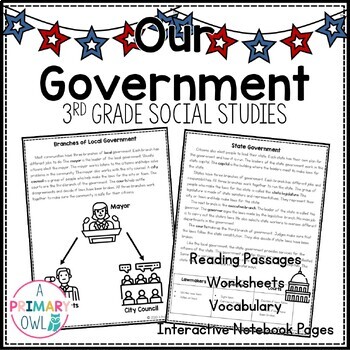 Preview of Our Government 3rd Grade Social Studies Unit