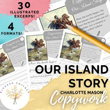 Preview of Our Island Story Copywork Booklet - (Charlotte Mason CM Homeschool)