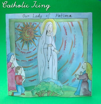 Preview of Our Lady of Fatima Printable Diorama Craft