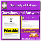 Our Lady of Fatima Comprehension Questions & Test Activity