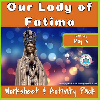 Preview of Our Lady of Fatima Worksheet and Activity Pack