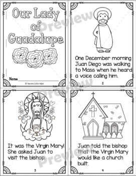 Our Lady of Guadalupe Catholic Activities | TpT
