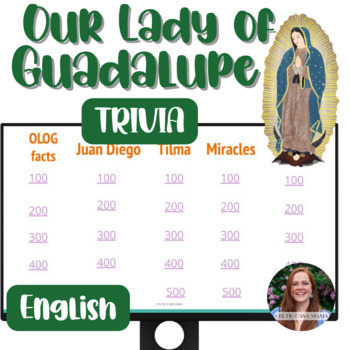 Preview of Our Lady of Guadalupe Catholic Digital Trivia Game for High School 