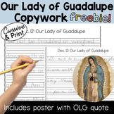 Our Lady of Guadalupe and St. Juan Diego Copywork FREEBIE 