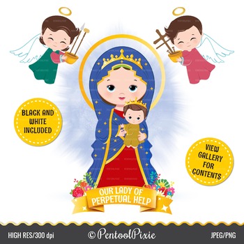 Our Lady of Perpetual Help, Mother Mary, Virgencitas, Mary, saints clipart