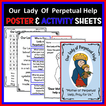 Preview of Our Lady of Perpetual Help Poster and Activity Sheets