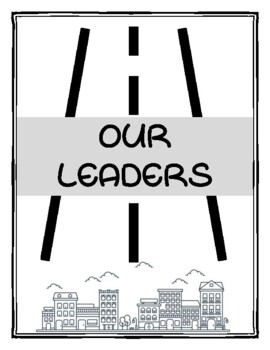 Preview of Editable Our Leaders at home, school, and community social studies worksheets