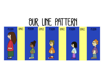 Preview of Classroom Visuals- Standing In Line AB Pattern- Preschool And Early Elementary