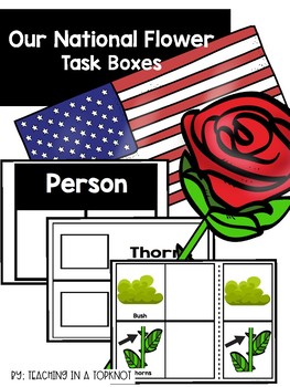 Preview of Our National Flower (ROSE) Task Boxes
