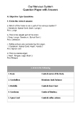 Our Nervous System - Grade 5 - Question Paper with Answers