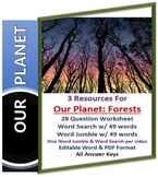 Our Planet: Forest Netflix Video Questions, Worksheet Word